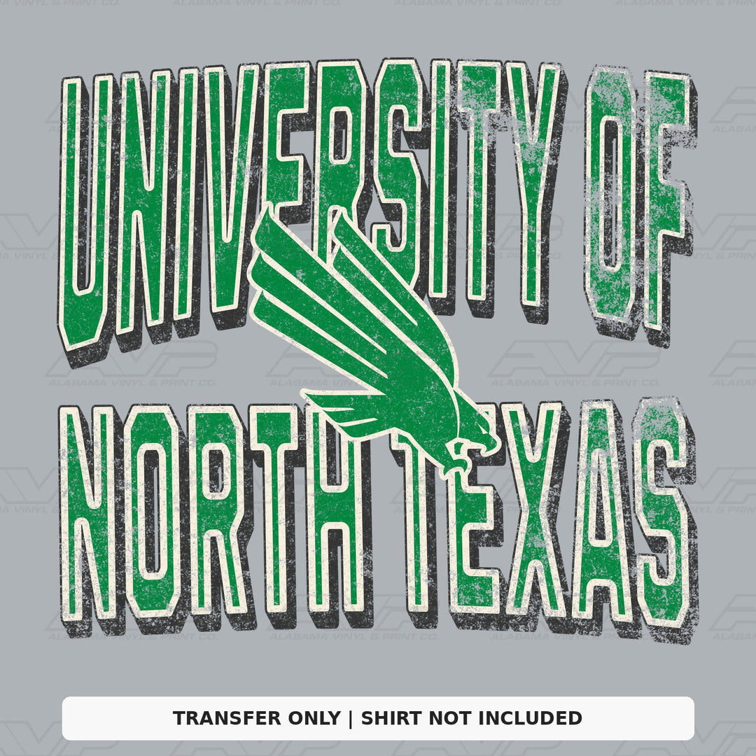 North Texas Mean Green Retro Alabama Vinyl