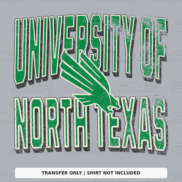 North Texas Mean Green Retro Alabama Vinyl