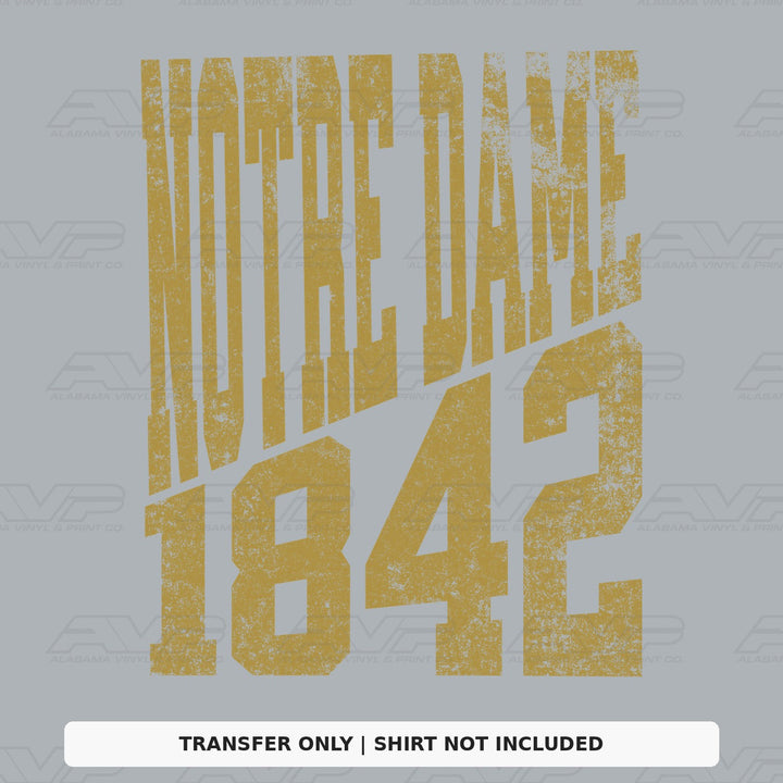 Notre Dame 1842 Established Alabama Vinyl