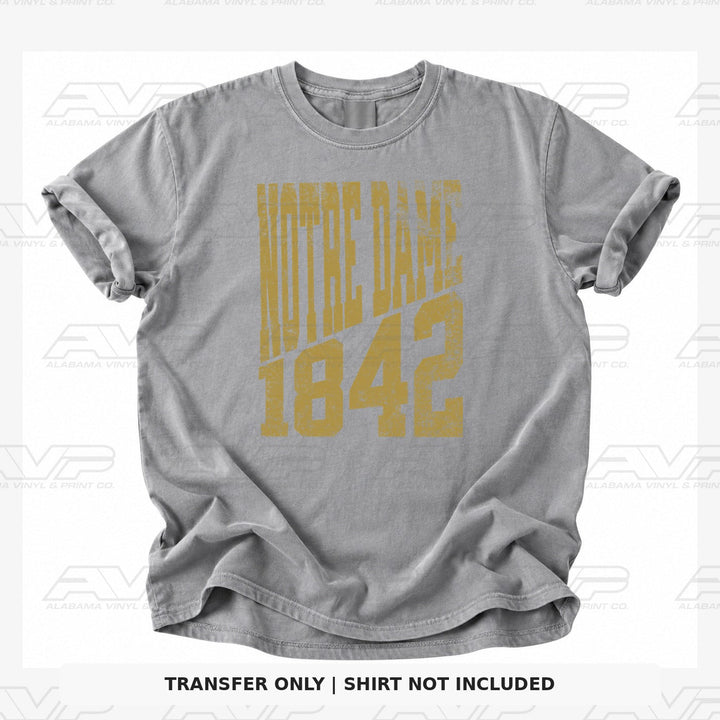 Notre Dame 1842 Established Alabama Vinyl