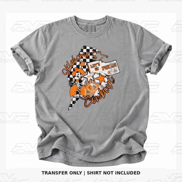 Oklahoma State Cowboys Lightning Bolt Alabama Vinyl