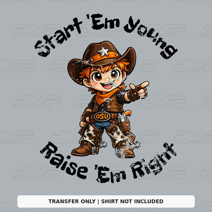 Oklahoma State Start 'Em Young Alabama Vinyl