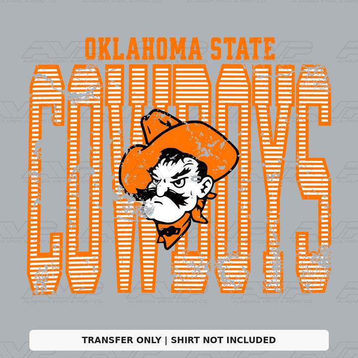 Oklahoma State Stripes Alabama Vinyl