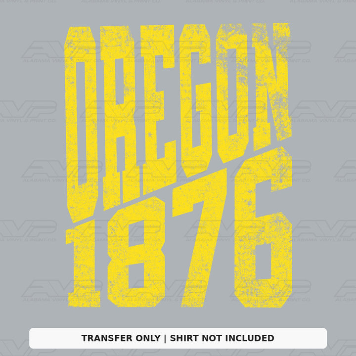 Oregon 1876 Established Alabama Vinyl