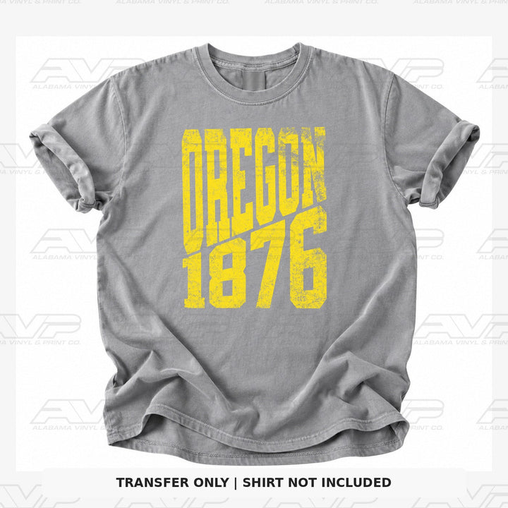 Oregon 1876 Established Alabama Vinyl
