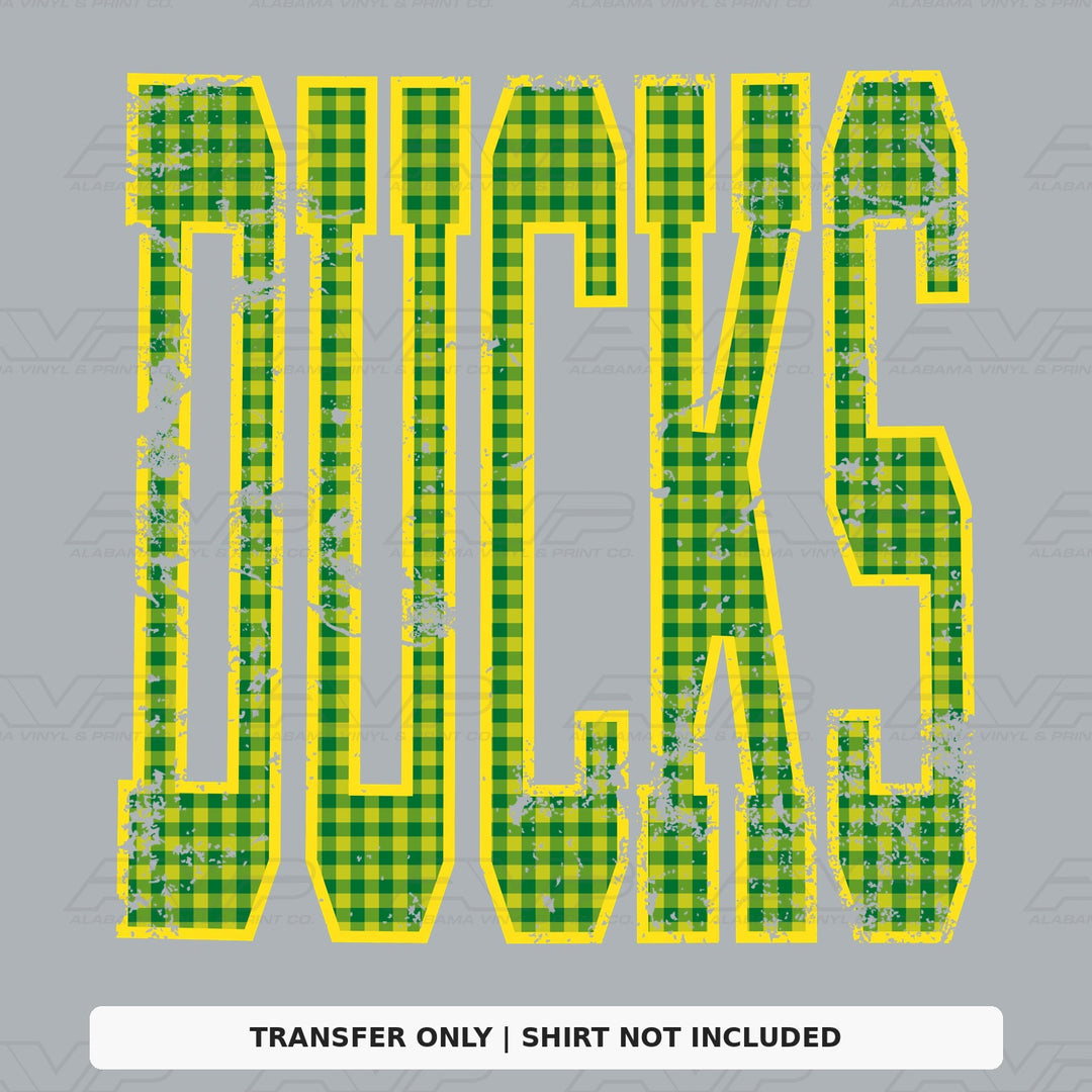 Oregon Ducks Gingham U Alabama Vinyl