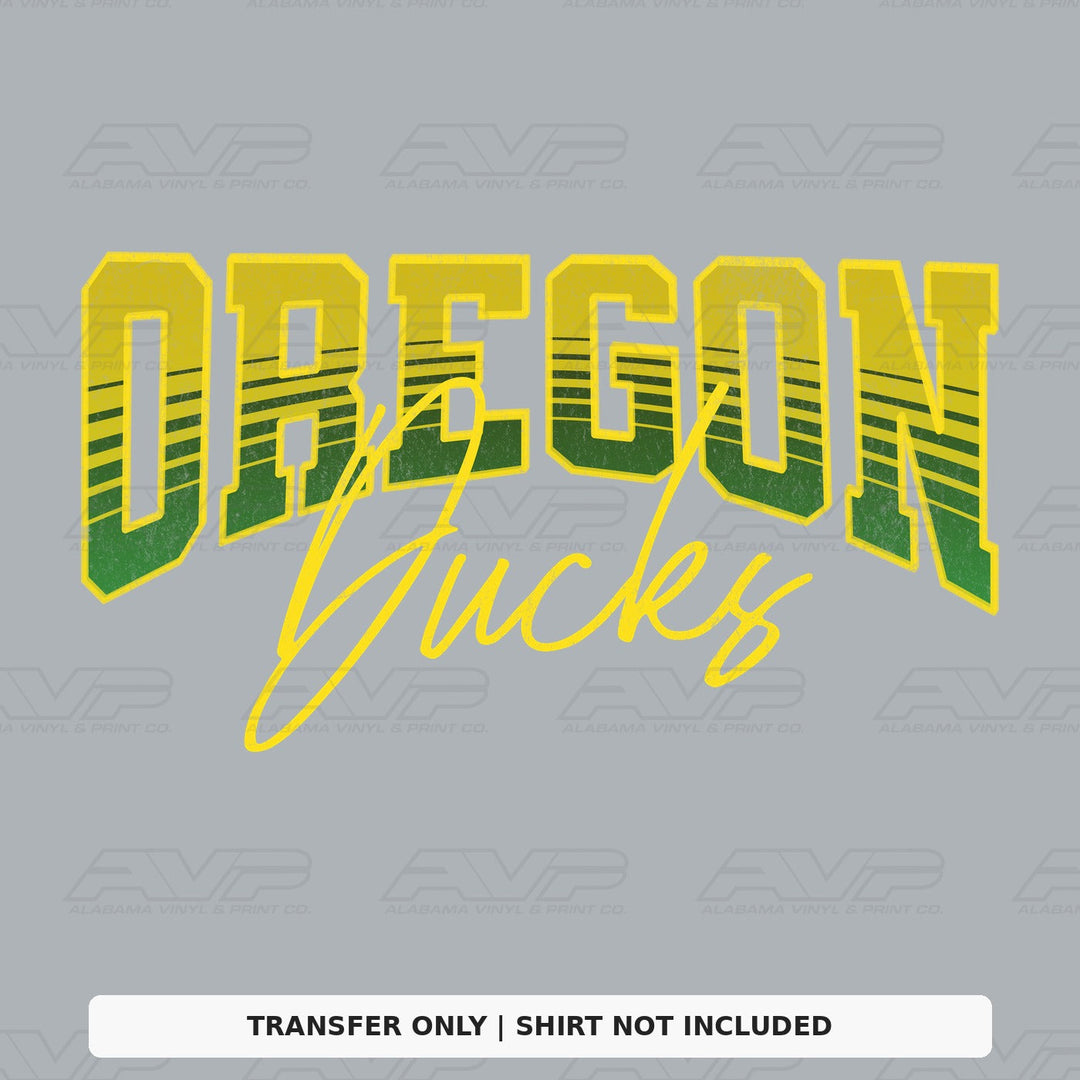 Oregon Ducks Script Alabama Vinyl