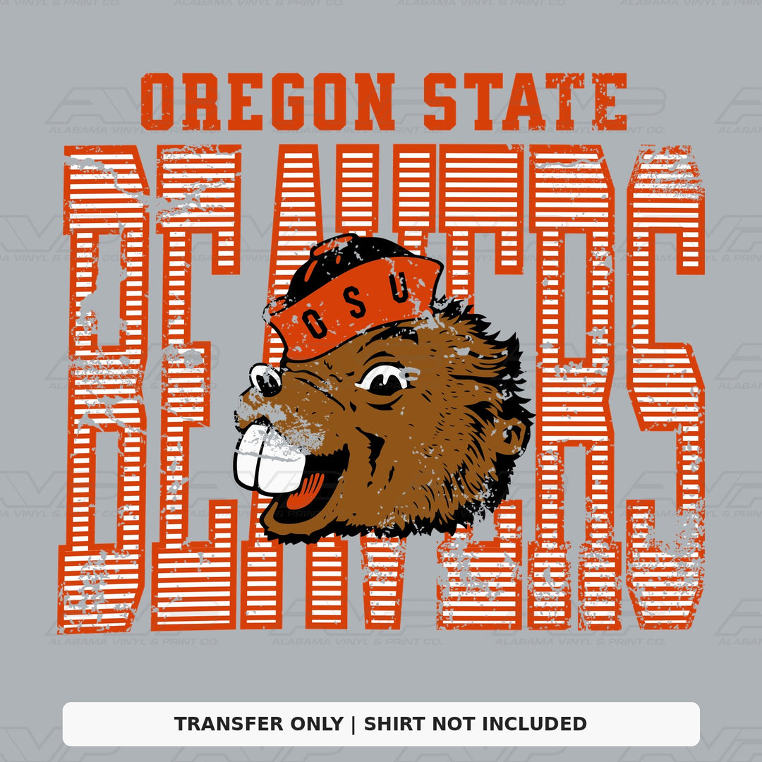 Oregon State Beavers Stripes Alabama Vinyl