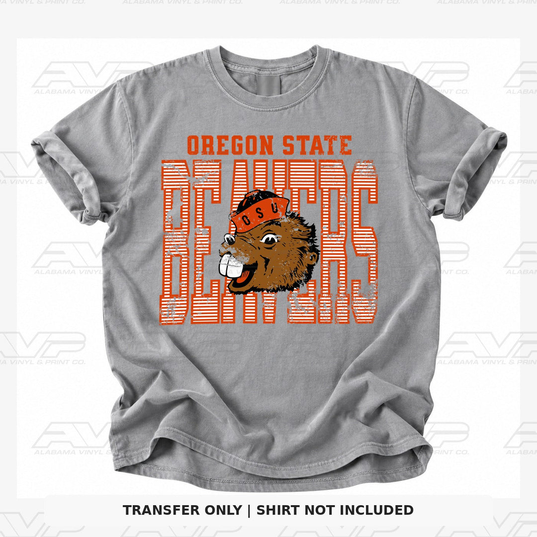 Oregon State Beavers Stripes Alabama Vinyl
