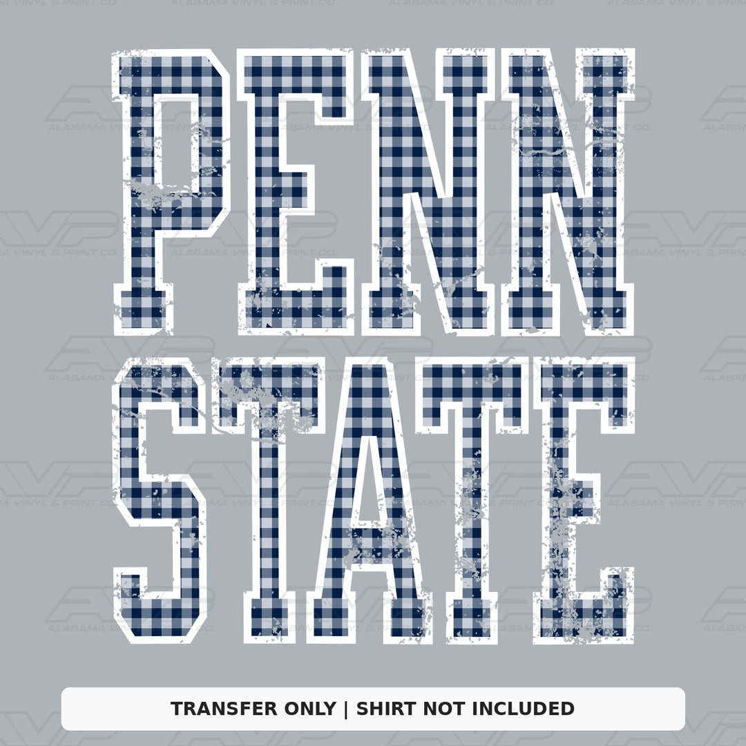 Penn State Gingham U Alabama Vinyl