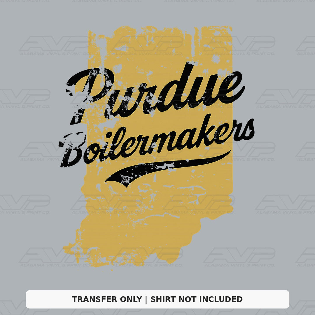 Purdue Boilermakers Distressed Alabama Vinyl