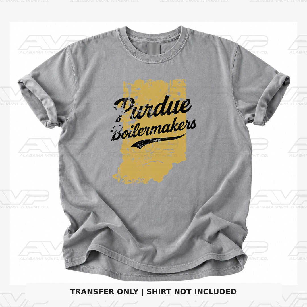 Purdue Boilermakers Distressed Alabama Vinyl