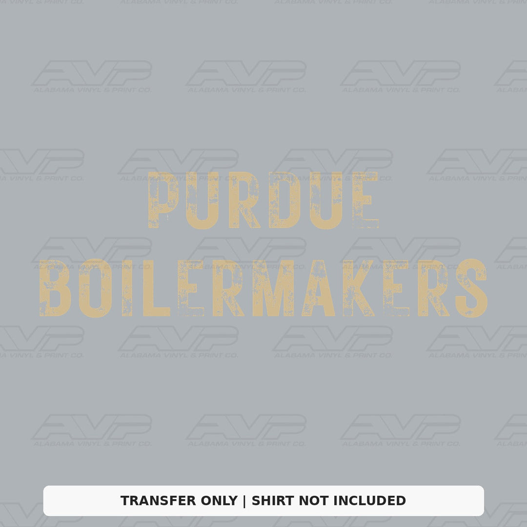 Purdue Boilermakers Gold Alabama Vinyl