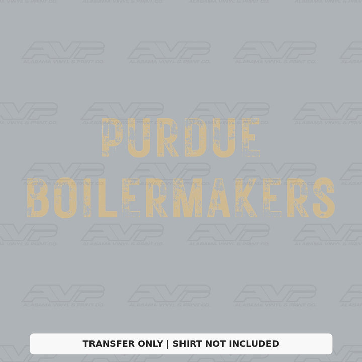Purdue Boilermakers Gold Alabama Vinyl