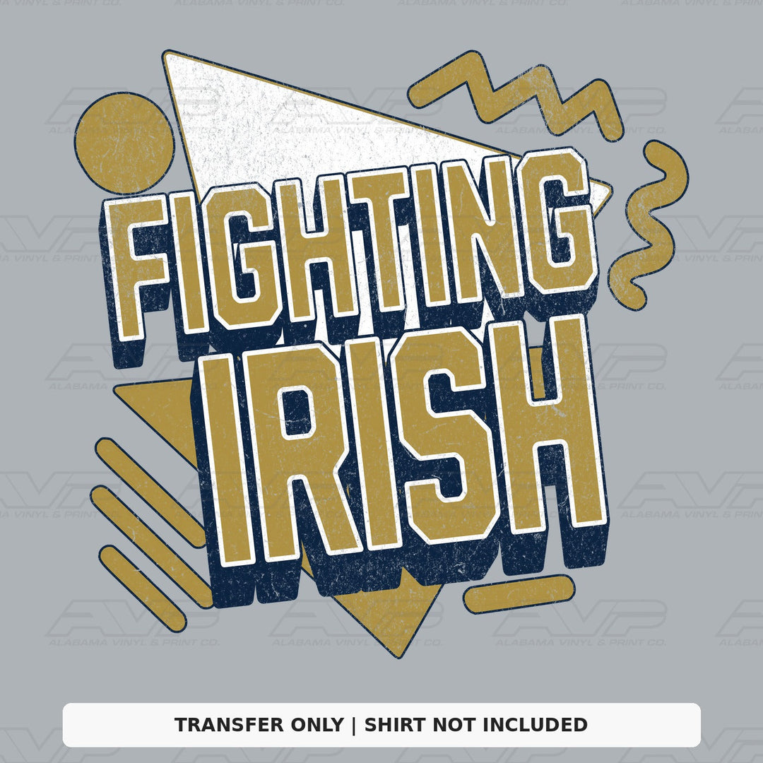 Notre Dame Fighting Irish 80s Retro Alabama Vinyl