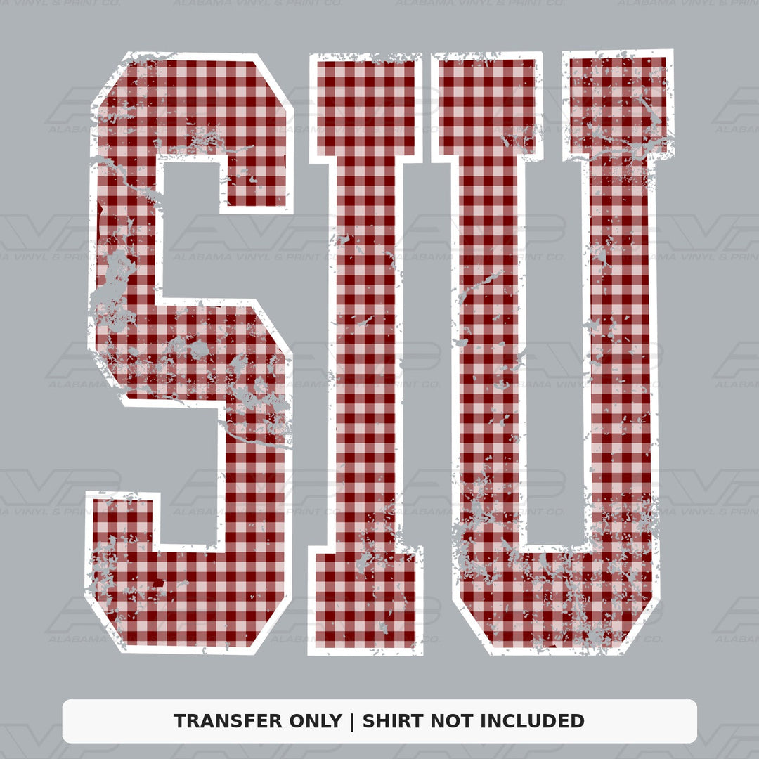 Souther Illinois Gingham U Alabama Vinyl
