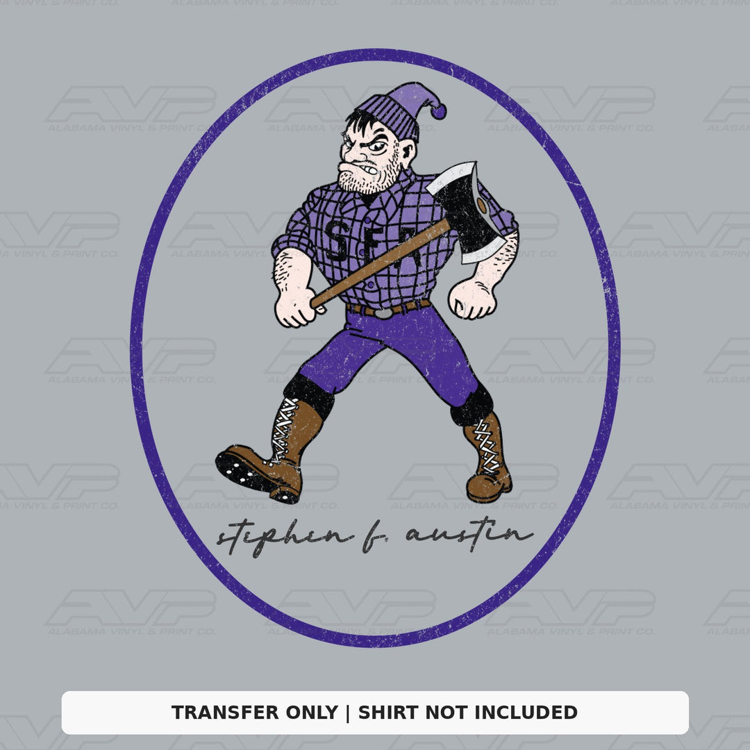 Stephen F Austin Lumberjack Oval Alabama Vinyl