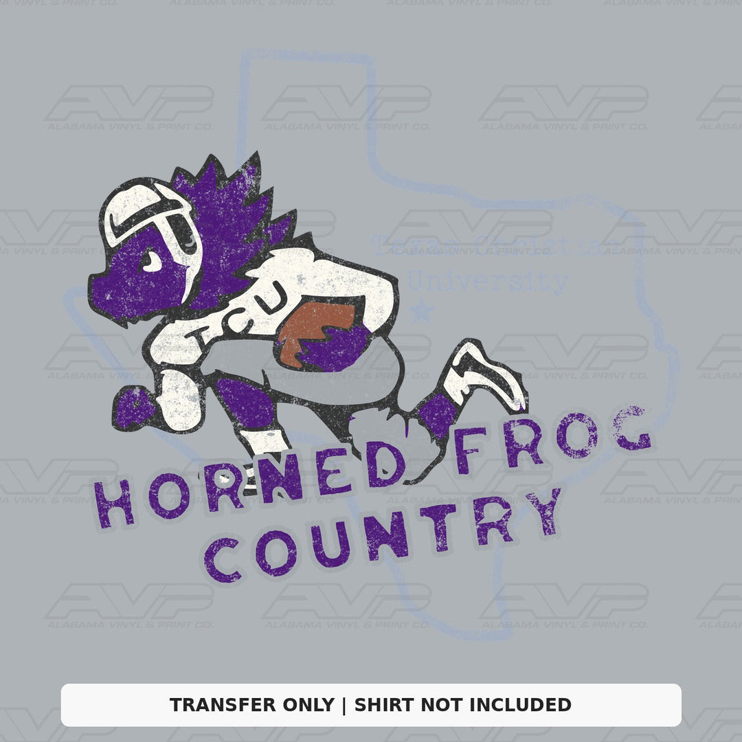 TCU Horned Frogs Horned Frog Country Texas Vintage Vibes Alabama Vinyl