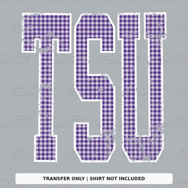 Tarleton State Gingham U Alabama Vinyl