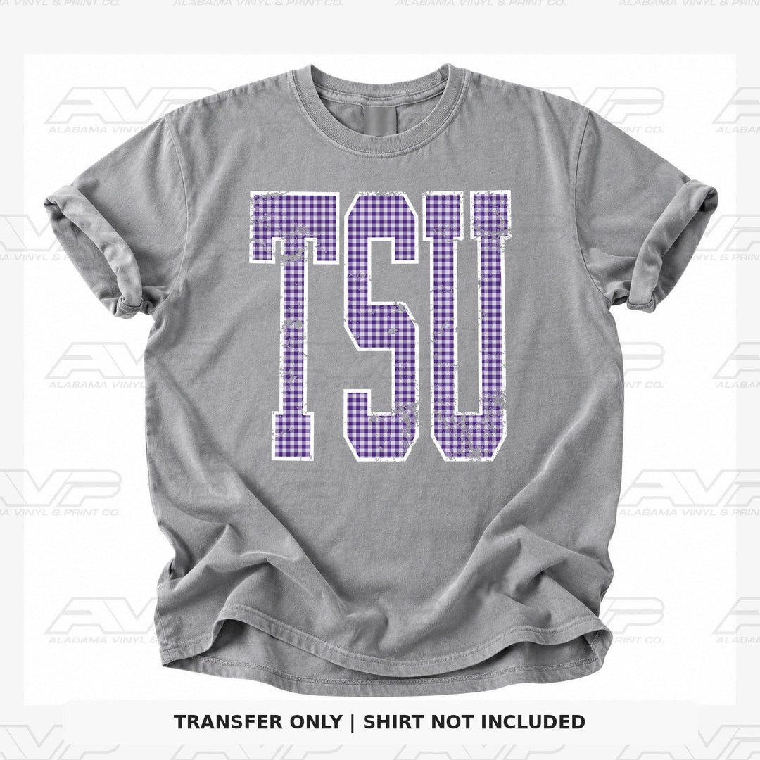 Tarleton State Gingham U Alabama Vinyl