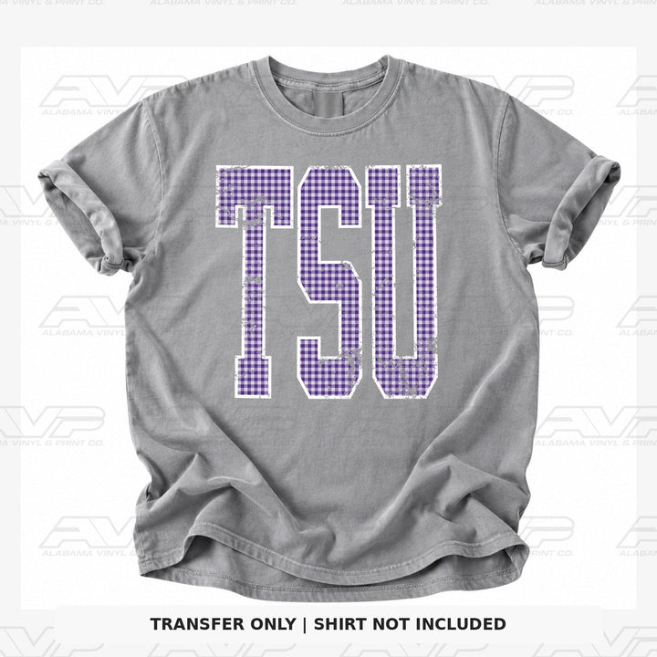 Tarleton State Gingham U Alabama Vinyl