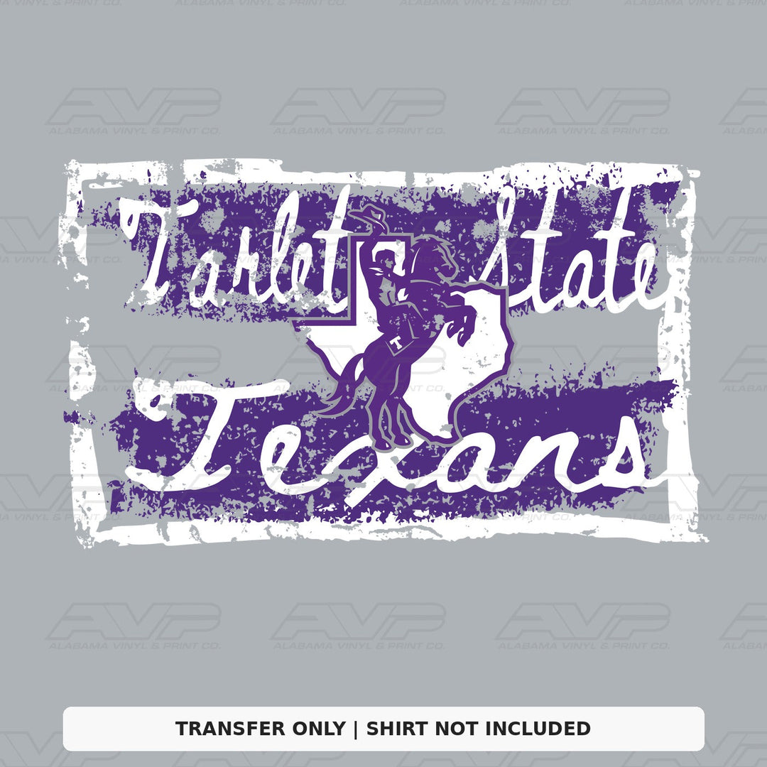 Tarleton State Tattered & Torn Alabama Vinyl