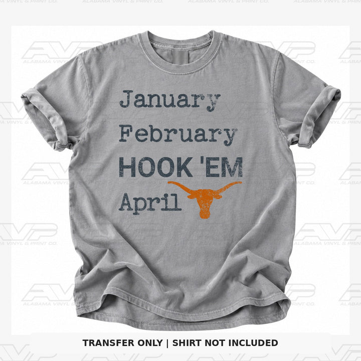 Texas Jan Feb Hookem Alabama Vinyl