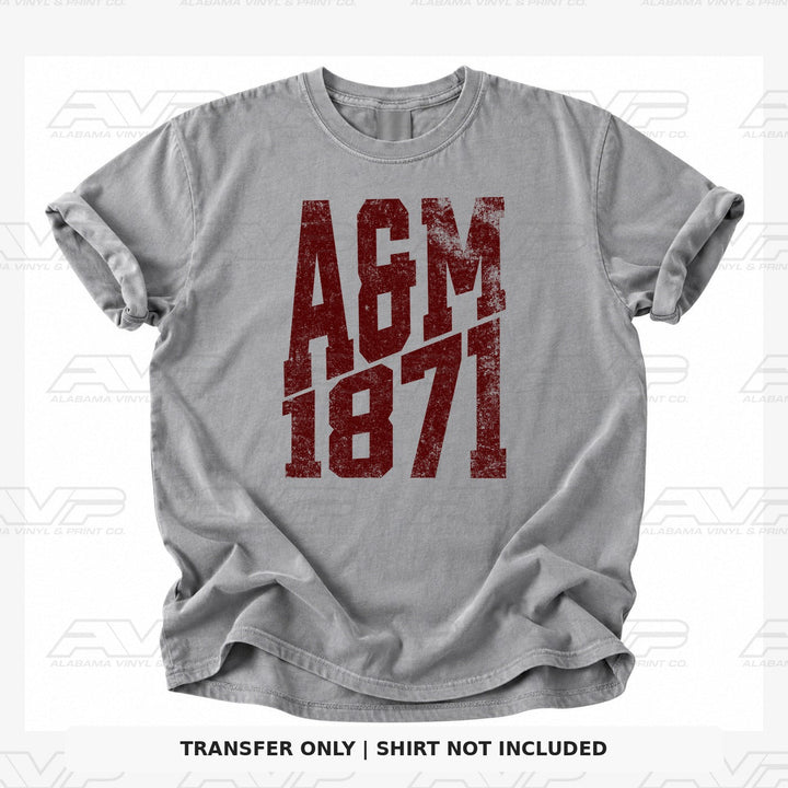 Texas A&M 1871 Established Alabama Vinyl