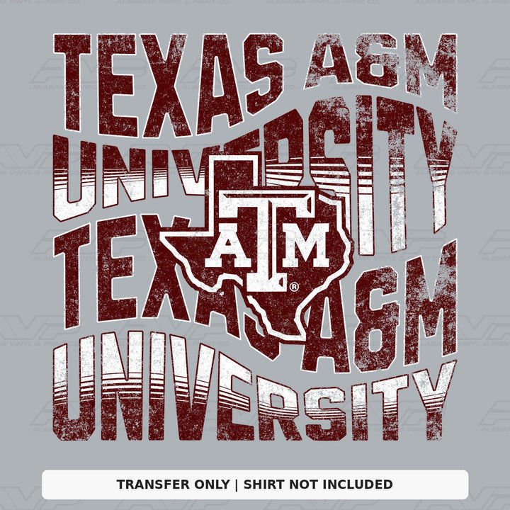 Texas A&M Aggies Wavy Alabama Vinyl