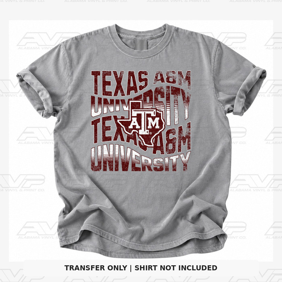 Texas A&M Aggies Wavy Alabama Vinyl