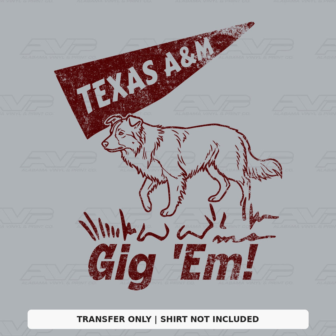 Texas A&M Gig Em Alabama Vinyl