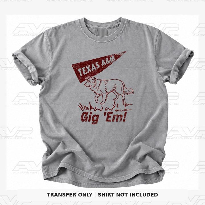 Texas A&M Gig Em Alabama Vinyl