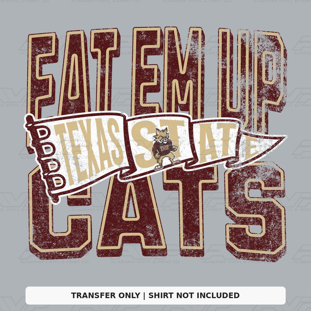 Texas State Eat Em Up Cats Alabama Vinyl