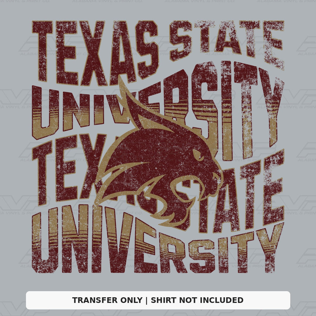 Texas State University Wavey\ Alabama Vinyl