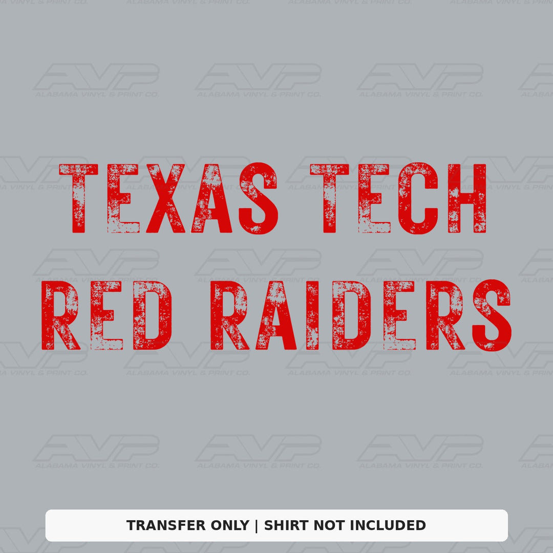 Texas Tech Red Raiders Alabama Vinyl