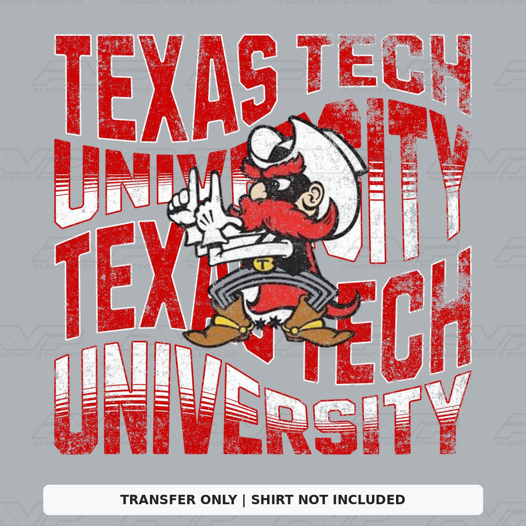 Texas Tech Wavey Alabama Vinyl
