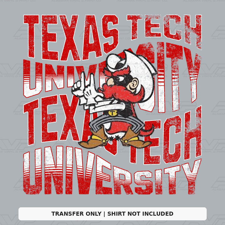 Texas Tech Wavey Alabama Vinyl