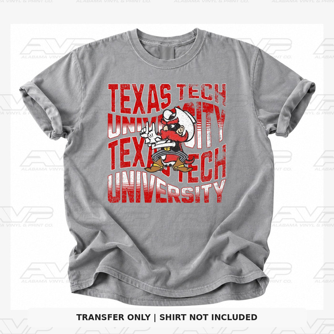 Texas Tech Wavey Alabama Vinyl