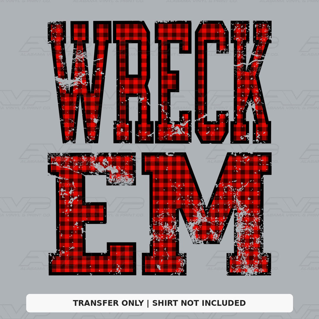 Texas Tech Wreck Em Gingham U Alabama Vinyl