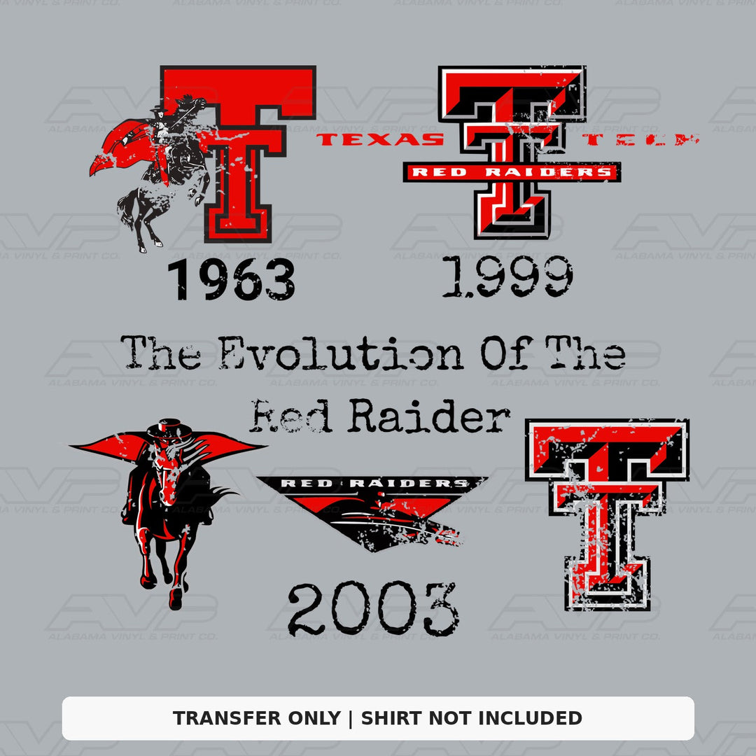 Texas Tech Evolution of the Red Raider Alabama Vinyl