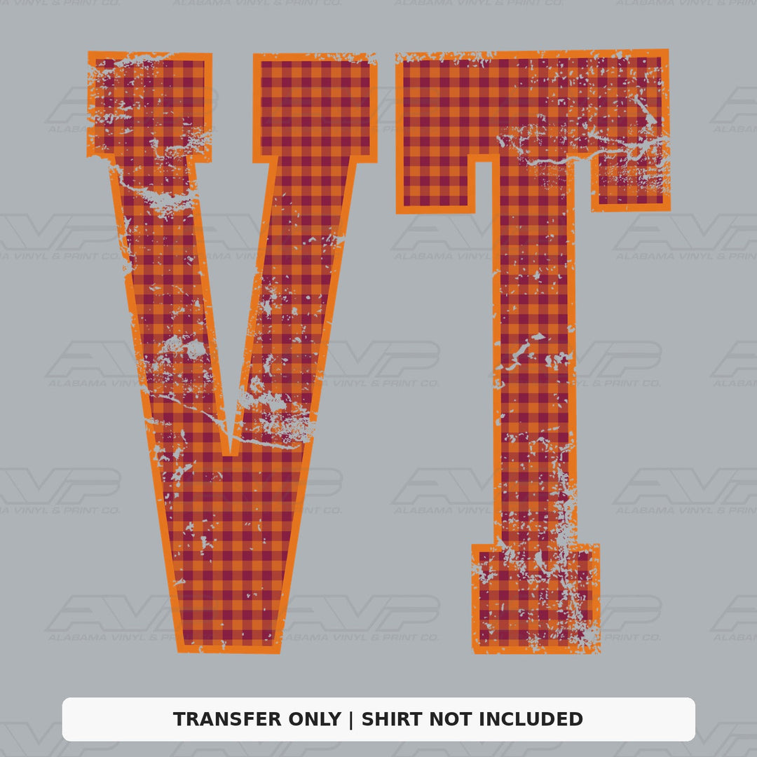 Virginia Tech Gingham U Alabama Vinyl