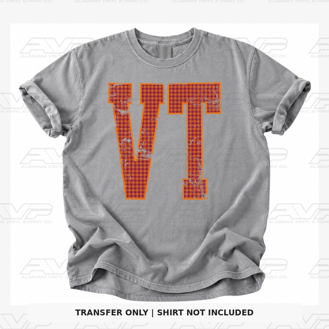 Virginia Tech Gingham U Alabama Vinyl