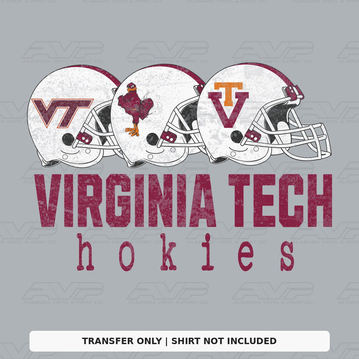 Virginia Tech Helmet FB Alabama Vinyl