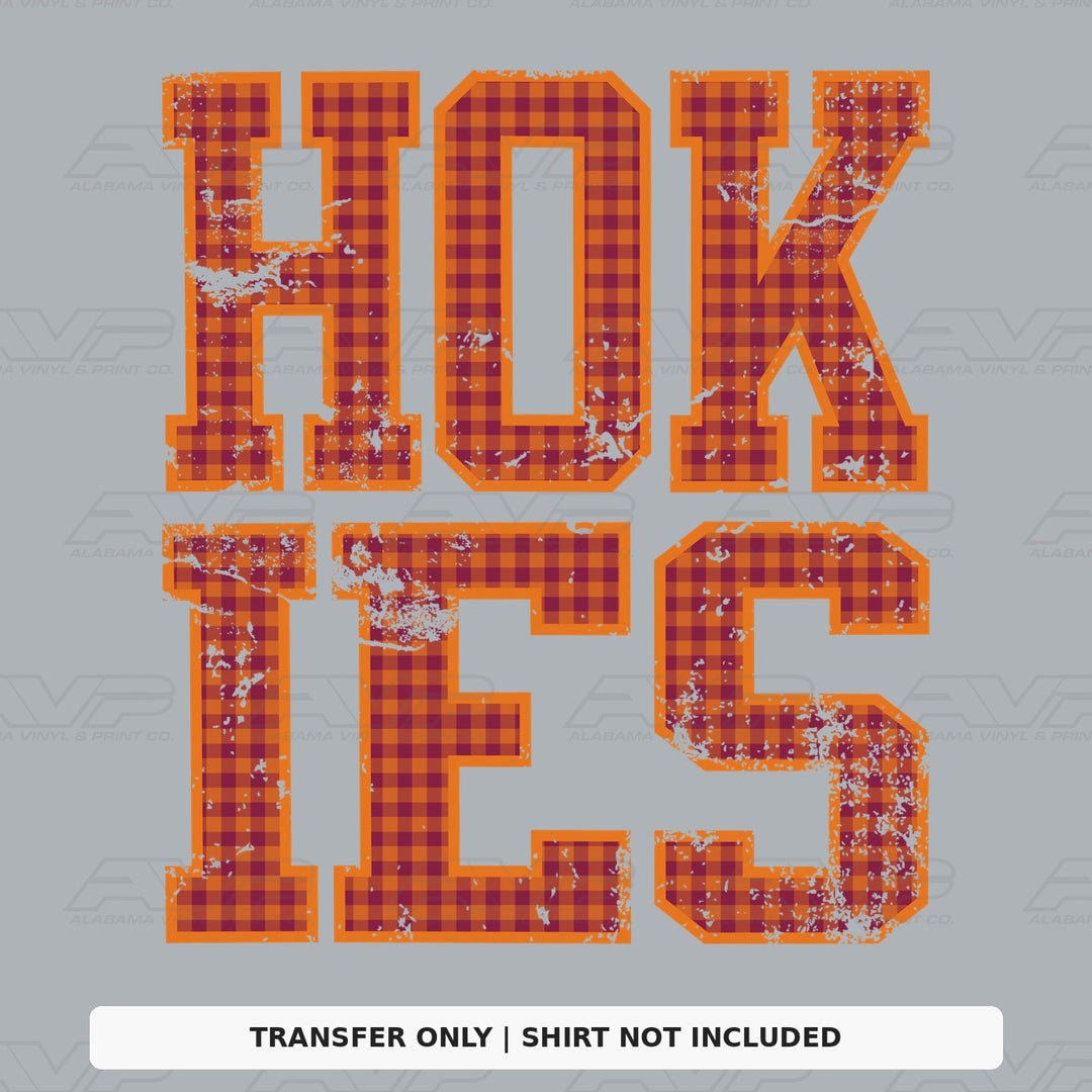 Virginia Tech Hokies Gingham U Alabama Vinyl