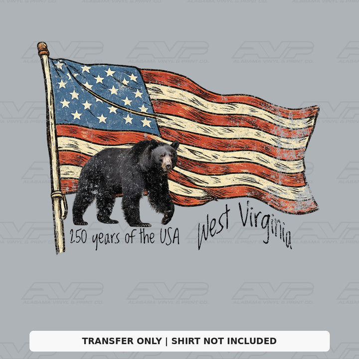 West Virginia 250 Years USA Alabama Vinyl
