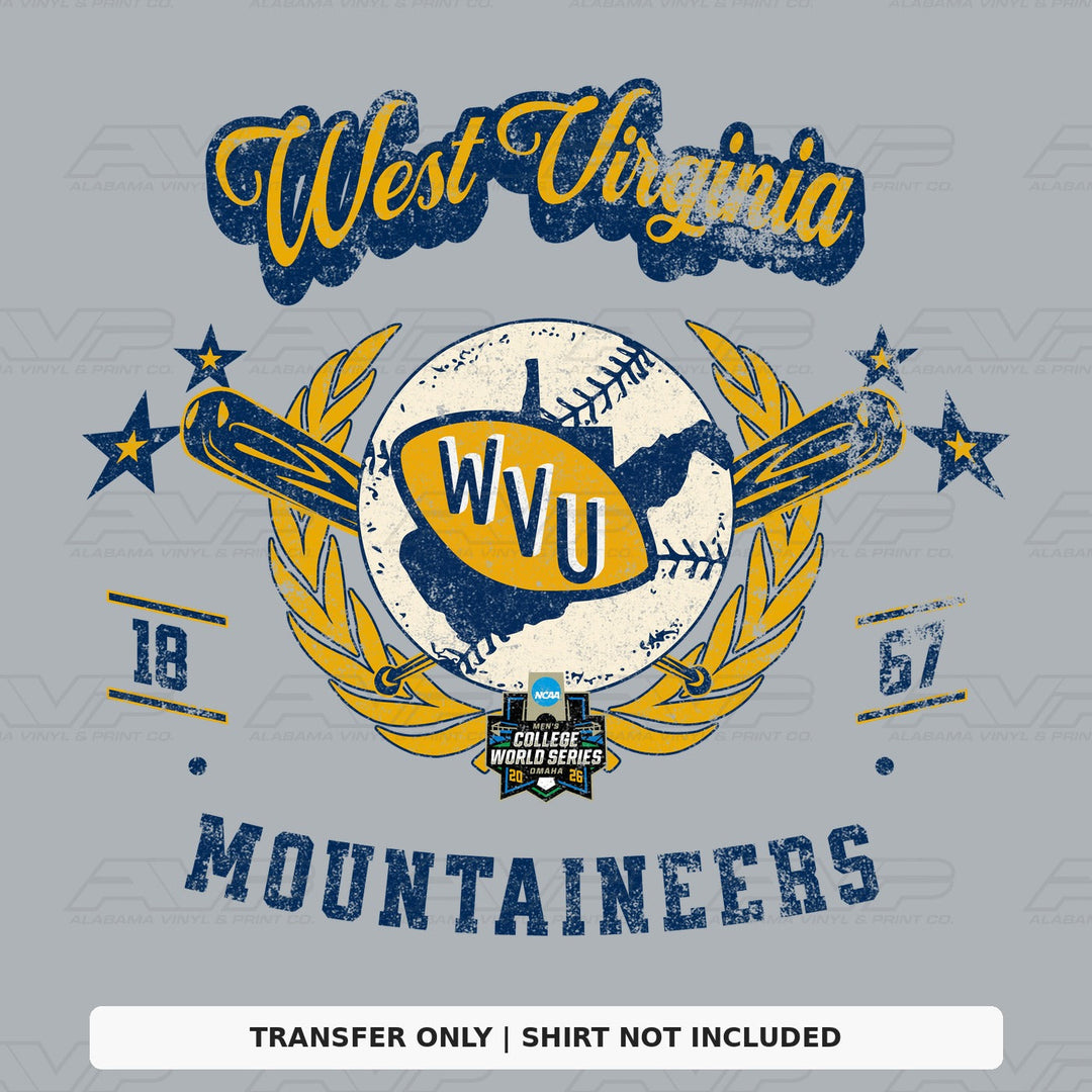 West Virginia Baseball Alabama Vinyl