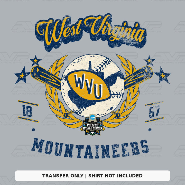 West Virginia Baseball Alabama Vinyl