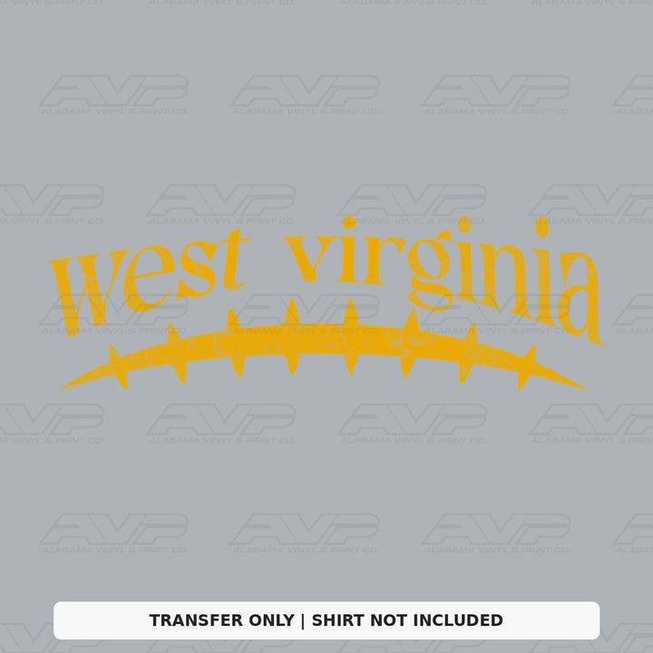West Virginia Football Seams Alabama Vinyl