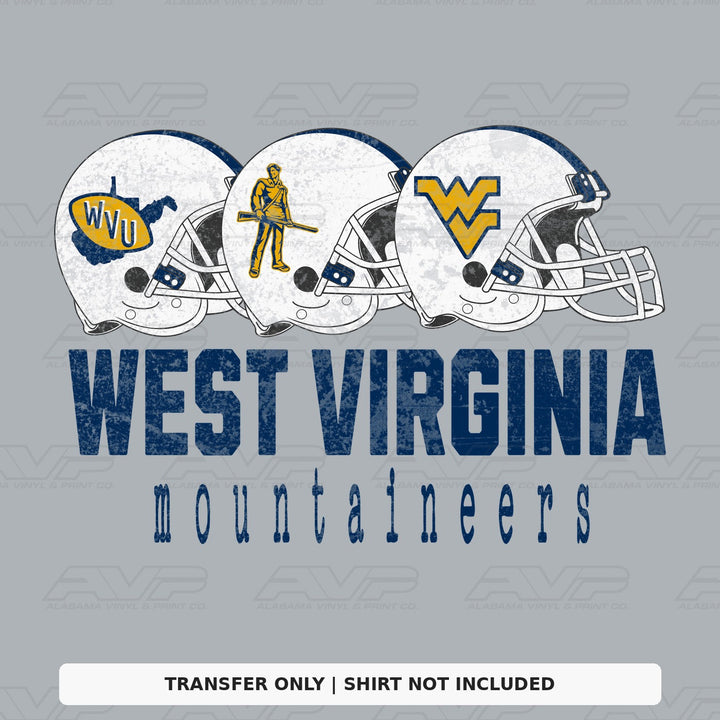 West Virginia Helmets FB Alabama Vinyl