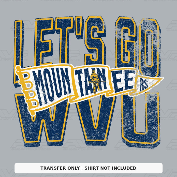 West Virginia Let's Go Pennant Alabama Vinyl